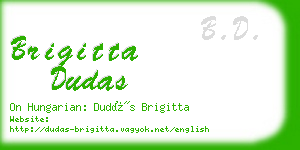 brigitta dudas business card